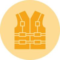 Life Jacket Dual Tone Circle Icon vector