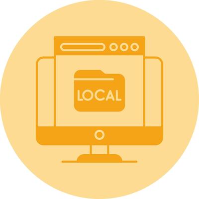 Local Dual Tone Circle Icon