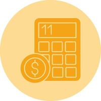 Calculation Dual Tone Circle Icon vector