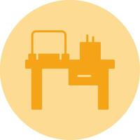 Workplace Dual Tone Circle Icon vector