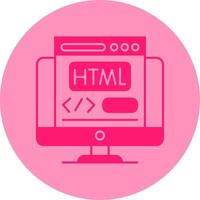 Html Dual Tone Circle Icon vector