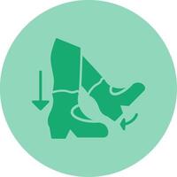 Step Back Dual Tone Circle Icon vector