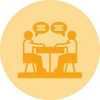 Discussion Dual Tone Circle Icon vector