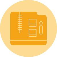 Archive Folder Dual Tone Circle Icon vector