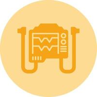 Defribillator Dual Tone Circle Icon vector