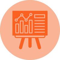 Presentation Dual Tone Circle Icon vector