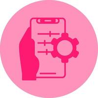 Setting Dual Tone Circle Icon vector