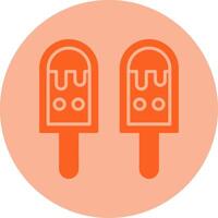 Ice Cream Dual Tone Circle Icon vector