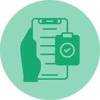 Check List Dual Tone Circle Icon vector