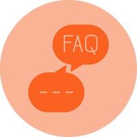 Faq Dual Tone Circle Icon vector