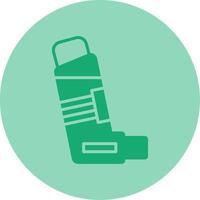 Inhaler Dual Tone Circle Icon vector