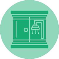 Shower Room Dual Tone Circle Icon vector