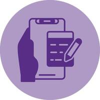 Edit Dual Tone Circle Icon vector