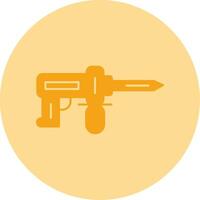 Hammer Drill Dual Tone Circle Icon vector