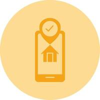 Gps Tracker Dual Tone Circle Icon vector