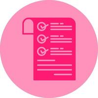 Checklist Dual Tone Circle Icon vector
