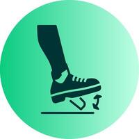 Ankle Flex Dual Tone Gradient Circle Icon vector