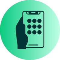 Apps Dual Tone Gradient Circle Icon vector