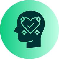 Mental Care Dual Tone Gradient Circle Icon vector