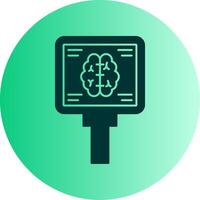 Mri Dual Tone Gradient Circle Icon vector