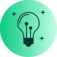 Idea Dual Tone Gradient Circle Icon vector