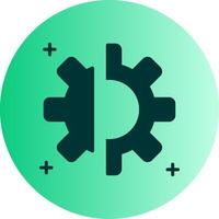 Disruption Dual Tone Gradient Circle Icon vector