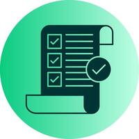 Terms and Conditions Dual Tone Gradient Circle Icon vector