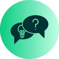 Problem Finding Dual Tone Gradient Circle Icon vector