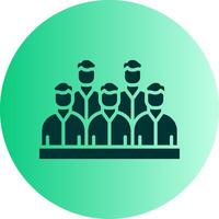 Spectators Dual Tone Gradient Circle Icon vector