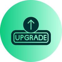 Upgrade Dual Tone Gradient Circle Icon vector