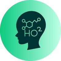 Dopamine Dual Tone Gradient Circle Icon vector