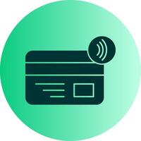 Nfc Payment Dual Tone Gradient Circle Icon vector