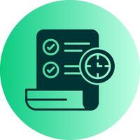 Term Dual Tone Gradient Circle Icon vector