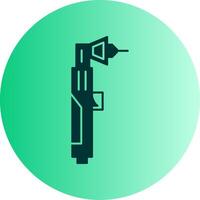 Plasma Cutter Dual Tone Gradient Circle Icon vector
