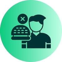 No Appetite Dual Tone Gradient Circle Icon vector