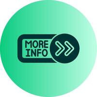 More Info Dual Tone Gradient Circle Icon vector