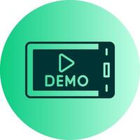 Demo Dual Tone Gradient Circle Icon vector