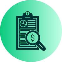 Auditing Dual Tone Gradient Circle Icon vector
