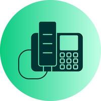 LandDual Tone Gradient Circle Phone Dual Tone Gradient Circle Icon vector