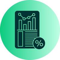 Sales Report Dual Tone Gradient Circle Icon vector