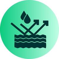 Water Resistant Dual Tone Gradient Circle Icon vector