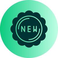 New Dual Tone Gradient Circle Icon vector
