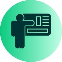 Training Dual Tone Gradient Circle Icon vector