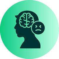 Mood Swings Dual Tone Gradient Circle Icon vector