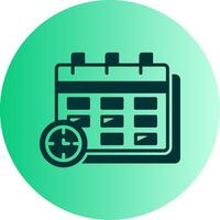 Term Dual Tone Gradient Circle Icon vector