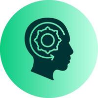Learning Dual Tone Gradient Circle Icon vector