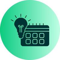 Day To Day Learning Dual Tone Gradient Circle Icon vector