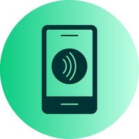 Tap To Pay Dual Tone Gradient Circle Icon vector