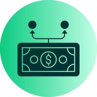 Expenses Division Dual Tone Gradient Circle Icon vector