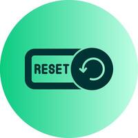 Reset Dual Tone Gradient Circle Icon vector